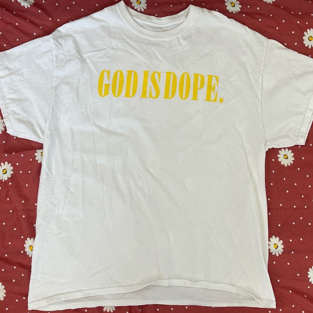 XL GOD IS DOPE WHITE T-SHIRT #Godisdope #God #religious #dope